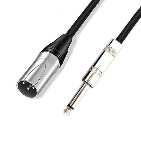 XLR Male to 6.35mm (1/4' Inch) TS Unbalance Stereo Cable, MPC481, Length 6 Ft (2 Meters), Professional Unbalanced Interconnect Microphone Cable