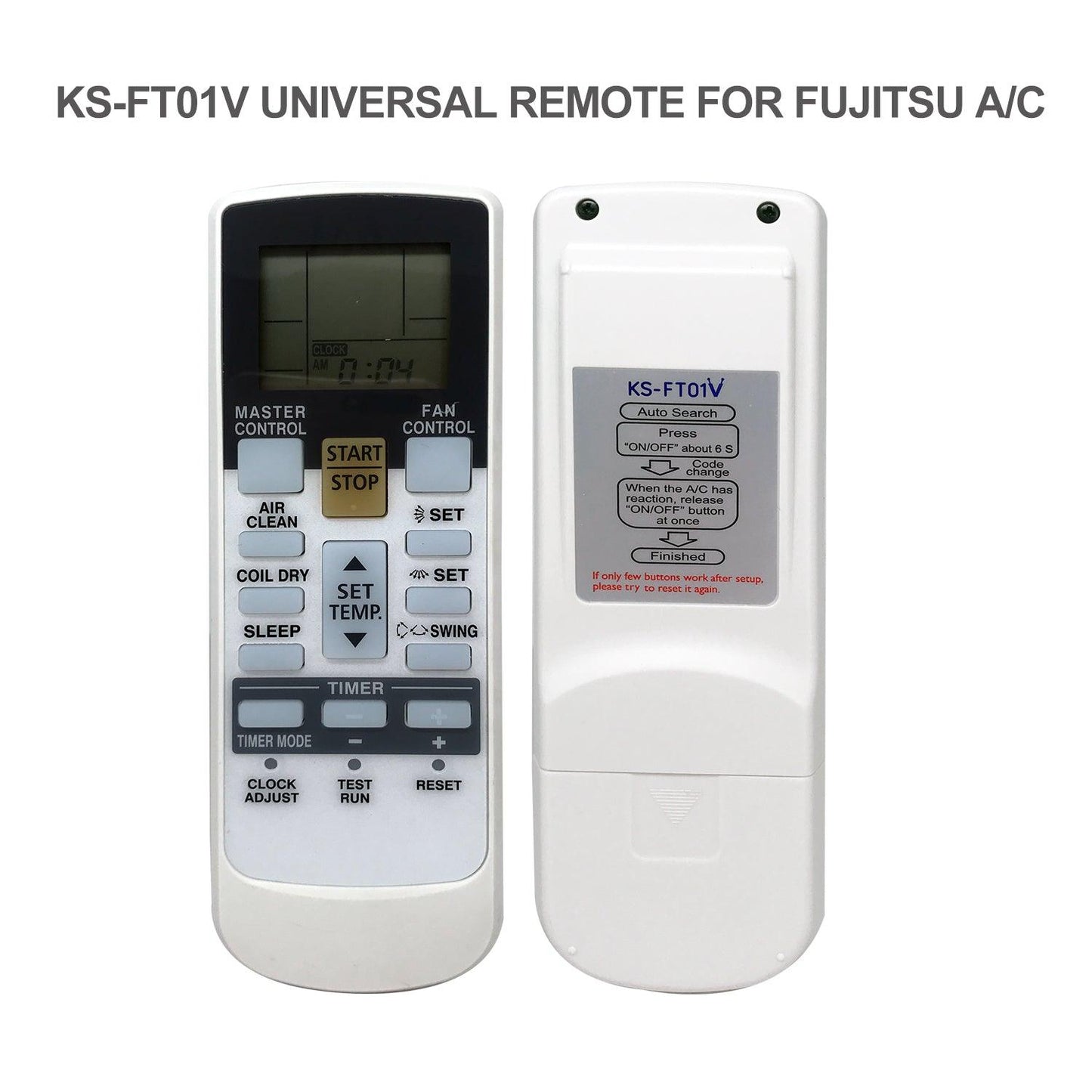 KS-FT01V Universal Remote Control Compatible With Fujitsu Air Conditioners, AC Remote Control with Same Functions as Original