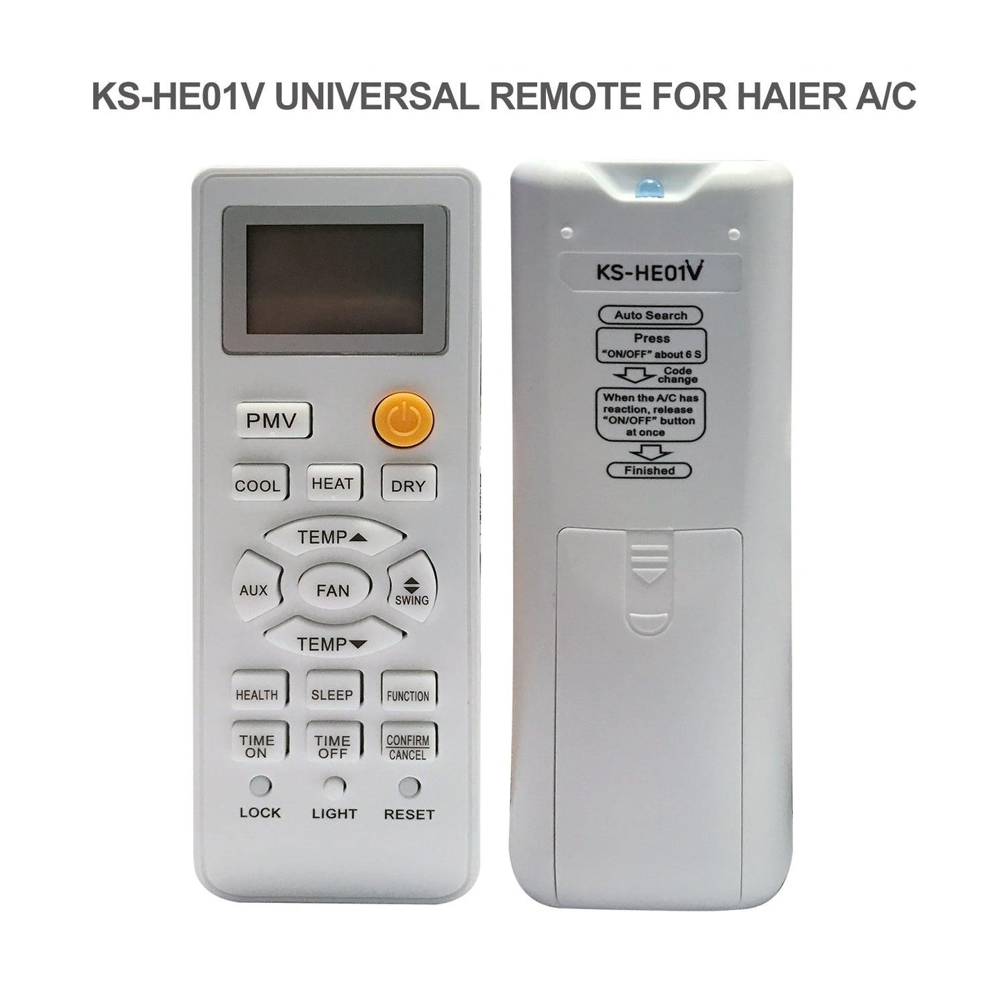 KS-HE01V Universal Remote Control Compatible With Haier Air Conditioners, AC Remote Control with Same Functions as Original