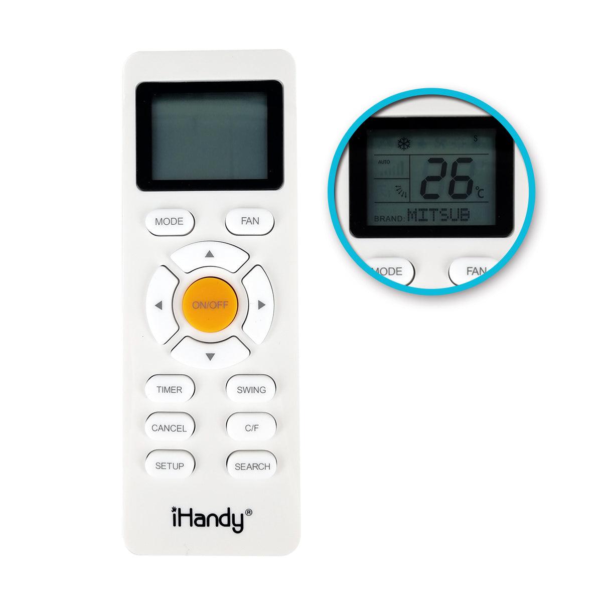 CRC1810 iHandy Universal Air Conditioner AC Remote Control For LG, Mitsubishi, Toshiba, Hitachi, Fujitsu, Sharp, Samsung, Sanyo, Gree, Haier