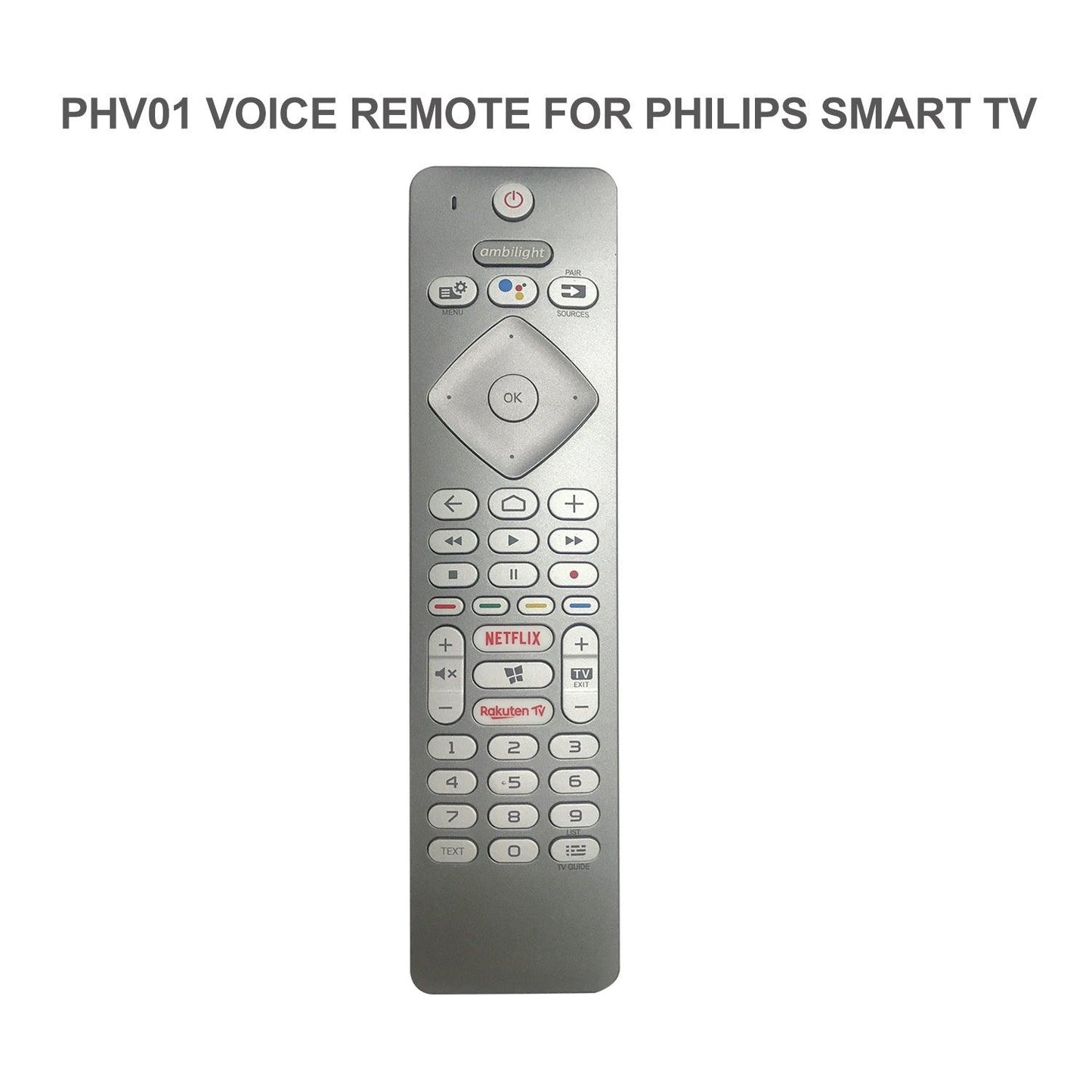 PHV01 Replace RC4154403-01R Voice Remote Control for Philips Smart Tv with Netflix Rakuten TV Function