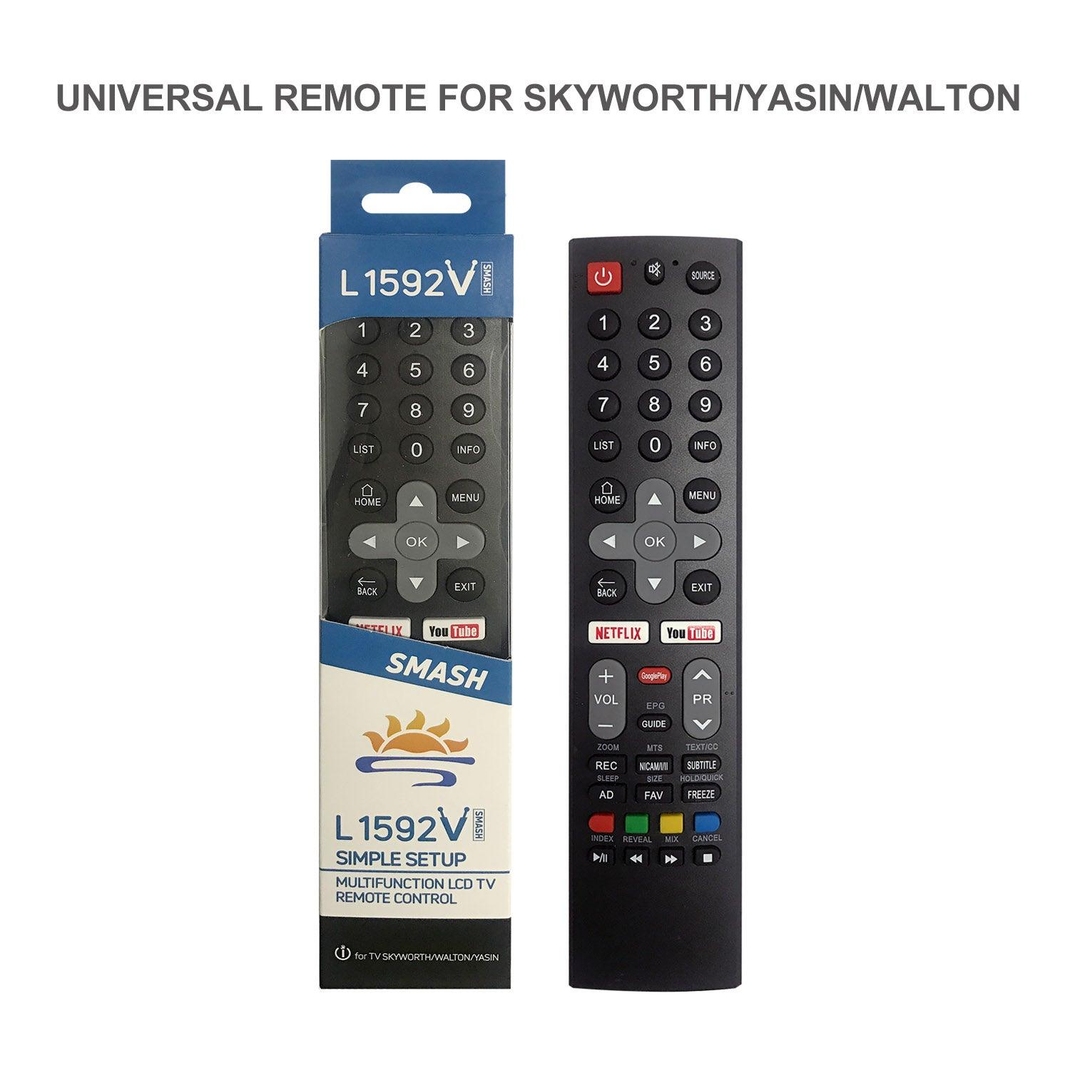 Universal Remote Control Replacement for Skyworth Walton Yasin TV