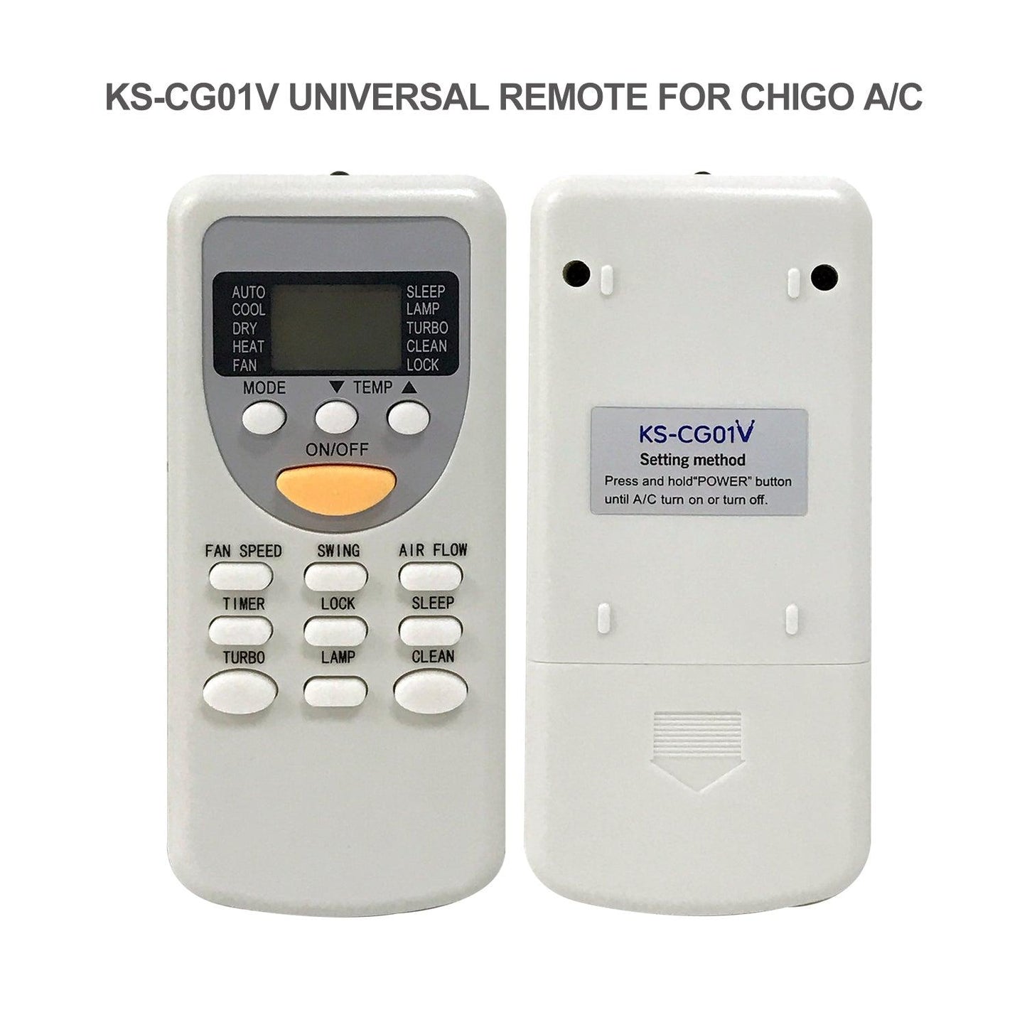 Sealayer KS-CG01V Universal Remote Control Compatible With Chigo Air Conditioners, AC Remote Control with Same Functions as Original