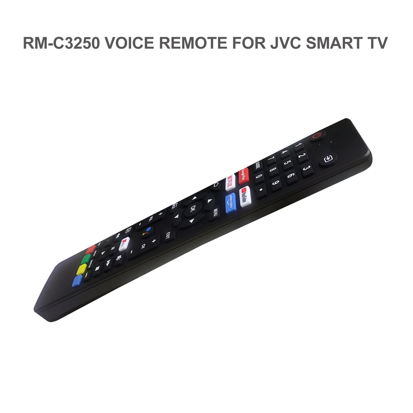 JCV01 C3250 TV Remote Control For JVC and Polaroid TV With Voice Command Function
