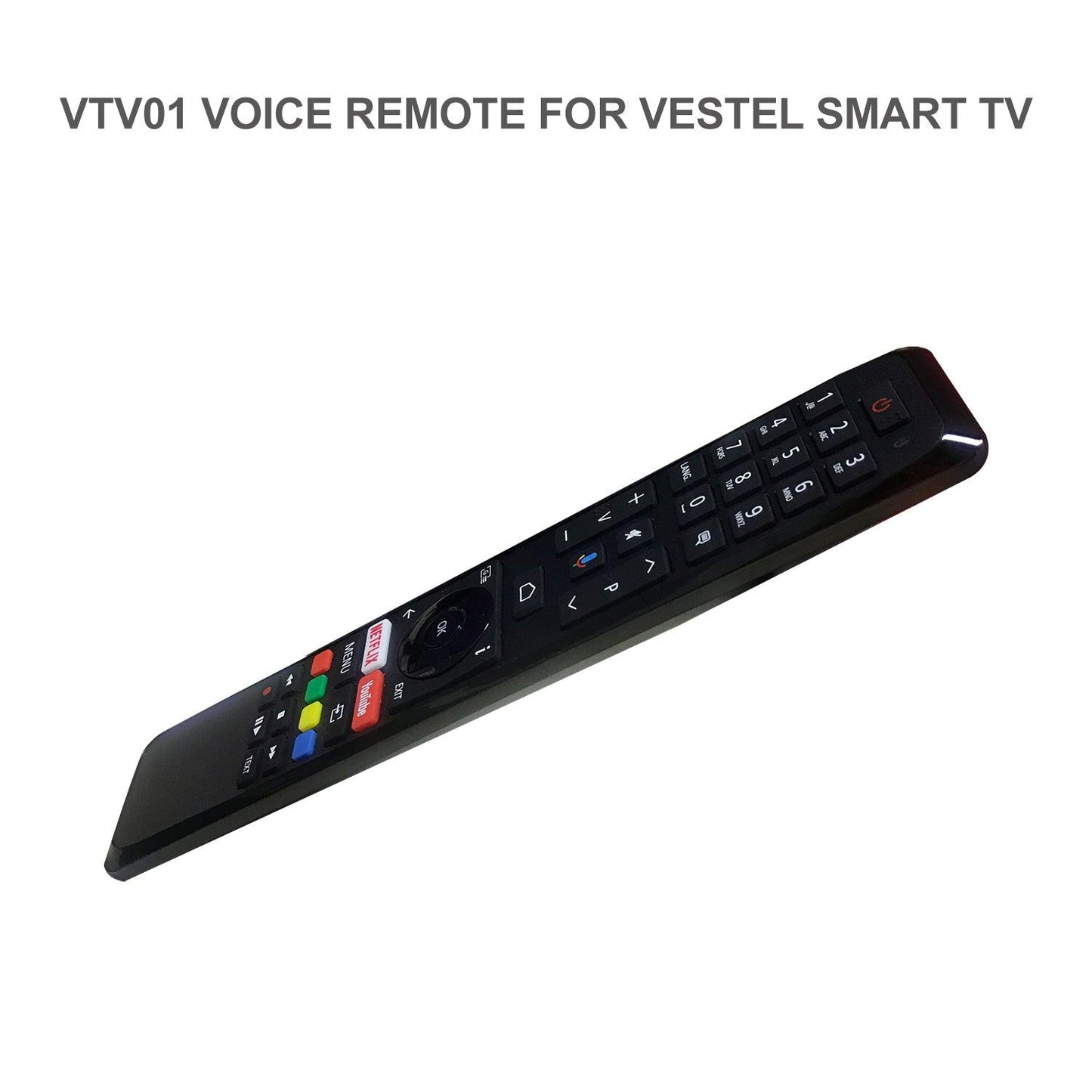 VTV01 Replace RC43161 Remote Control for VESTEL Smart LED LCD TV with Netflix Voice Function