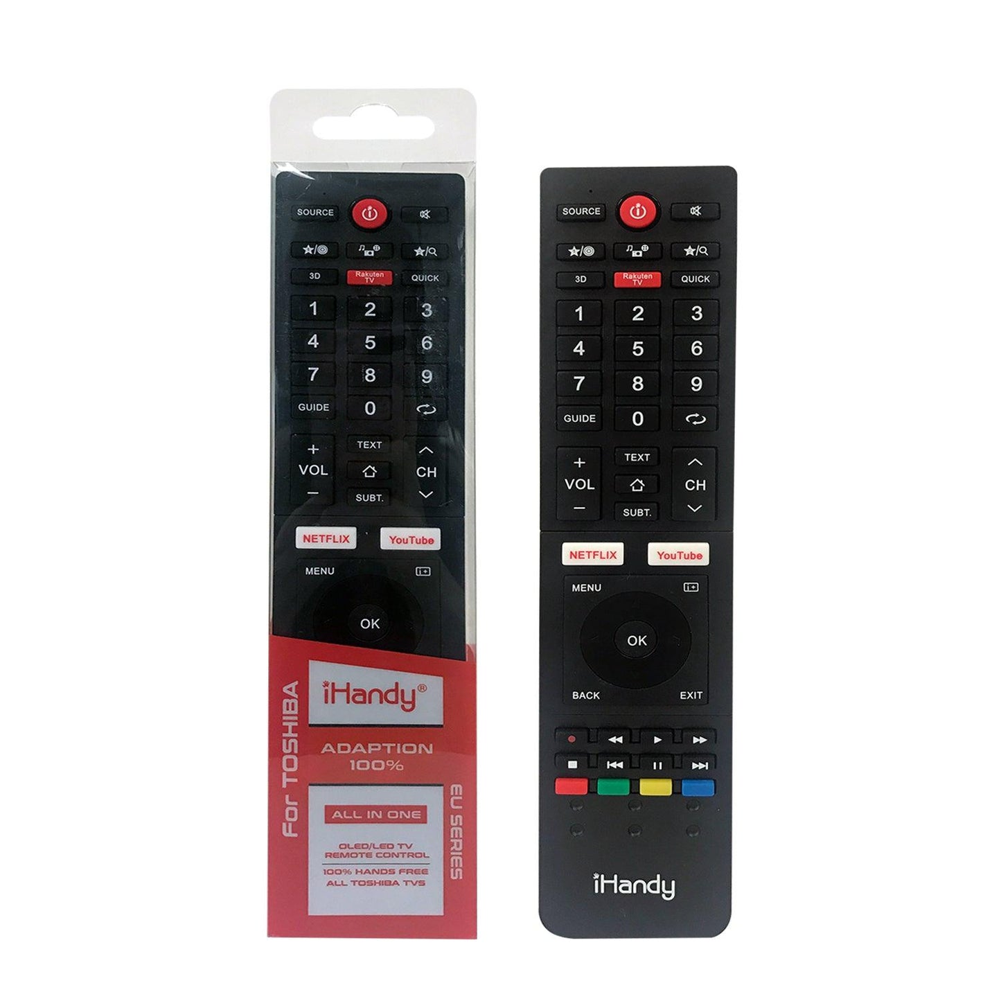 CRC1101 Newest Shape Universal Remote Control Replace for Toshiba TV Remote and All Toshiba TV Replacement for LCD LED HDTV Smart TVs Remote CT-90325