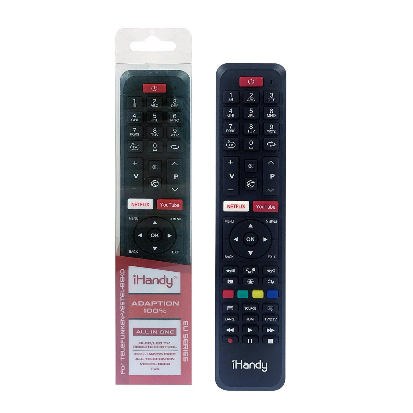 CRC6001 Universal TV Remote Control Works with Telefunken Vestel Beko LCD LED HDTV 3D TVs