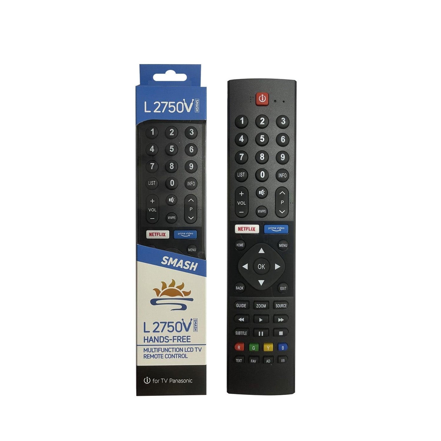 Sealayer L2750V Universal Remote Control Works for All Panasonic LCD LED TV - No Program Needed - N2QAYB000485 N2QAYB000100 N2QAYB000221 N2QAYB00048