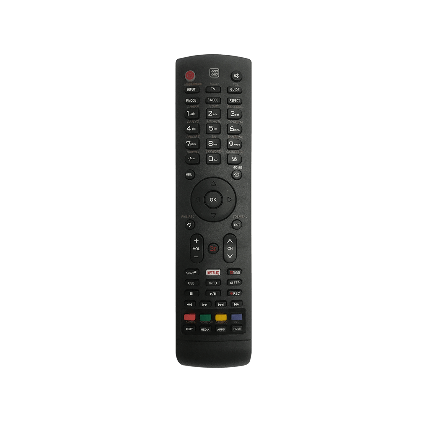 CRC1316V Universal TV Remote Control for LG, Samsung, Sony, Hisense, Panasonic, Philips, Sharp, Sanyo, Toshiba, Hitachi, TCL Smart TV