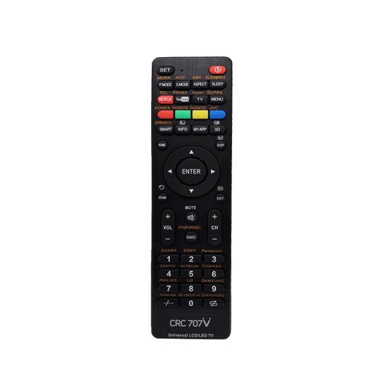 CRC707V Universal TV Remote Control For LG, Samsung, Sony, Hisense, Panasonic, Philips, Sharp, Sanyo, Toshiba, Hitachi, TCL TV