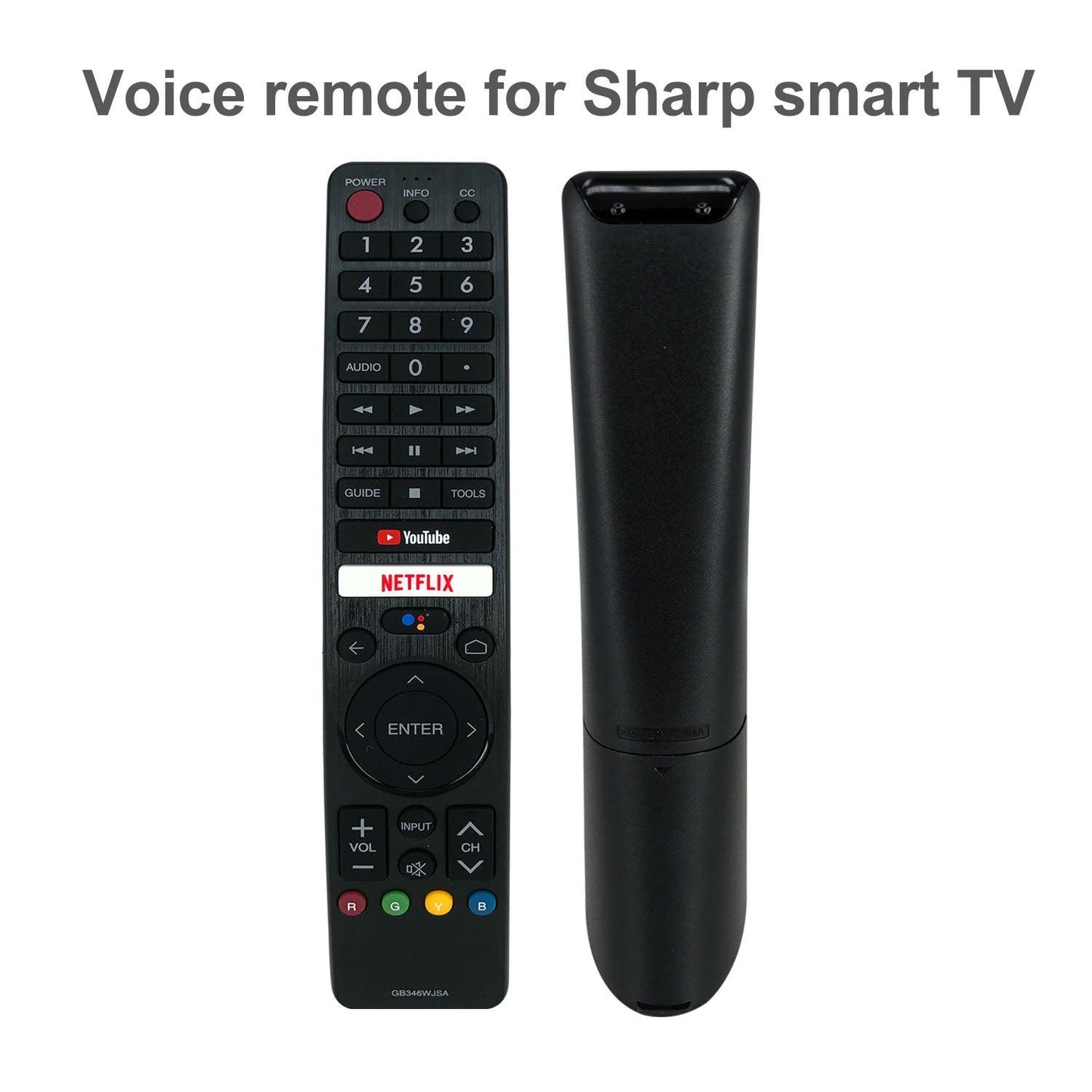 BT-GB346 Remote Control for Sharp AQUOS TV, GB346WJSA Replacement