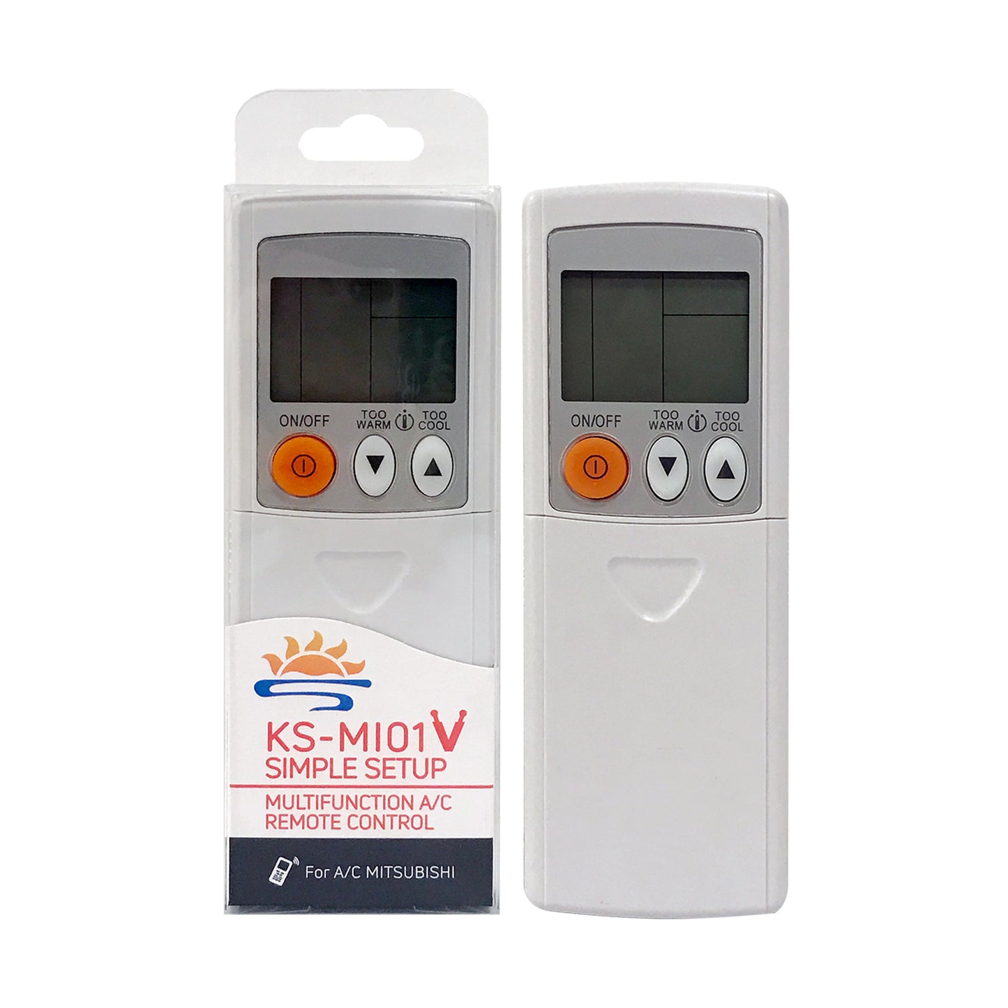 KS-MI01V AC Remote Control For Mitsubishi Air Conditioners, With Same Functions As Original Device