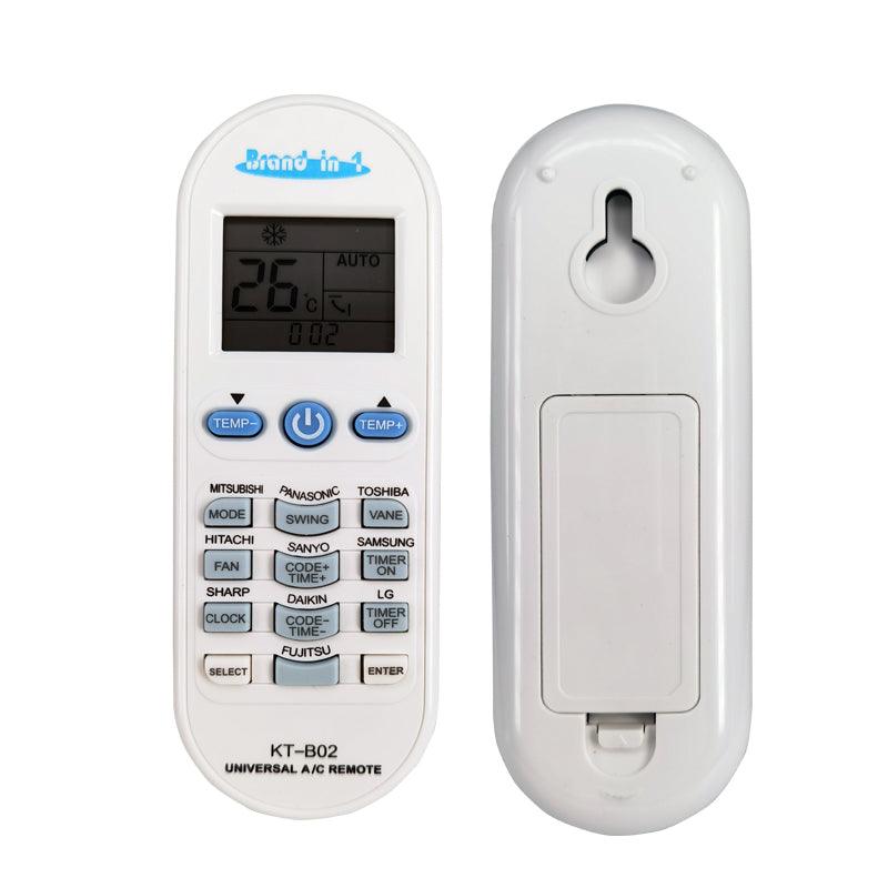 KT-B02 Universal Air Conditioner AC Remote Control, For Mitsubishi Toshiba Hitachi Fujitsu Carrier Daewoo LG Sharp Samsung Electrolux York Sanyo Midea Haier etc.