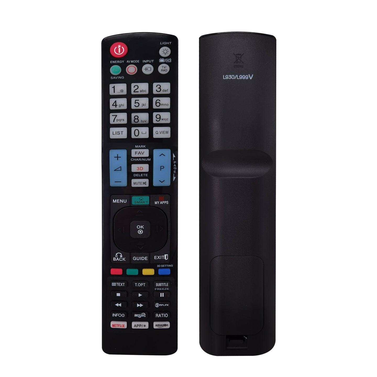 L930/L999V Universal TV Remote Control For LG TV, UN, ZX, WX, GX, CX, BX, NANO Series, Replacement Device For AKB Series