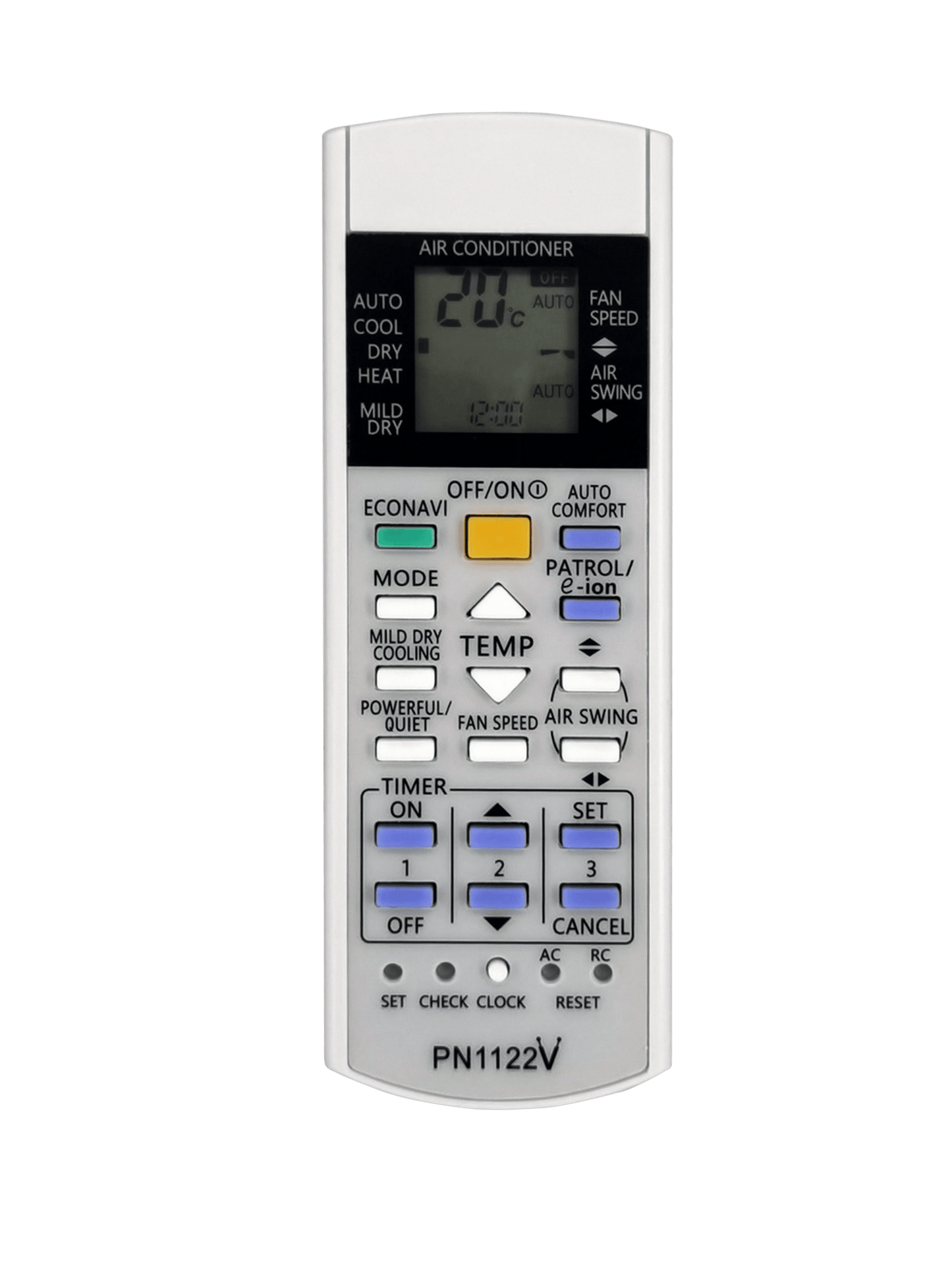 KS-PN01V/PN1122V Universal AC Remote Control Compatible With Panasonic Air Conditioner